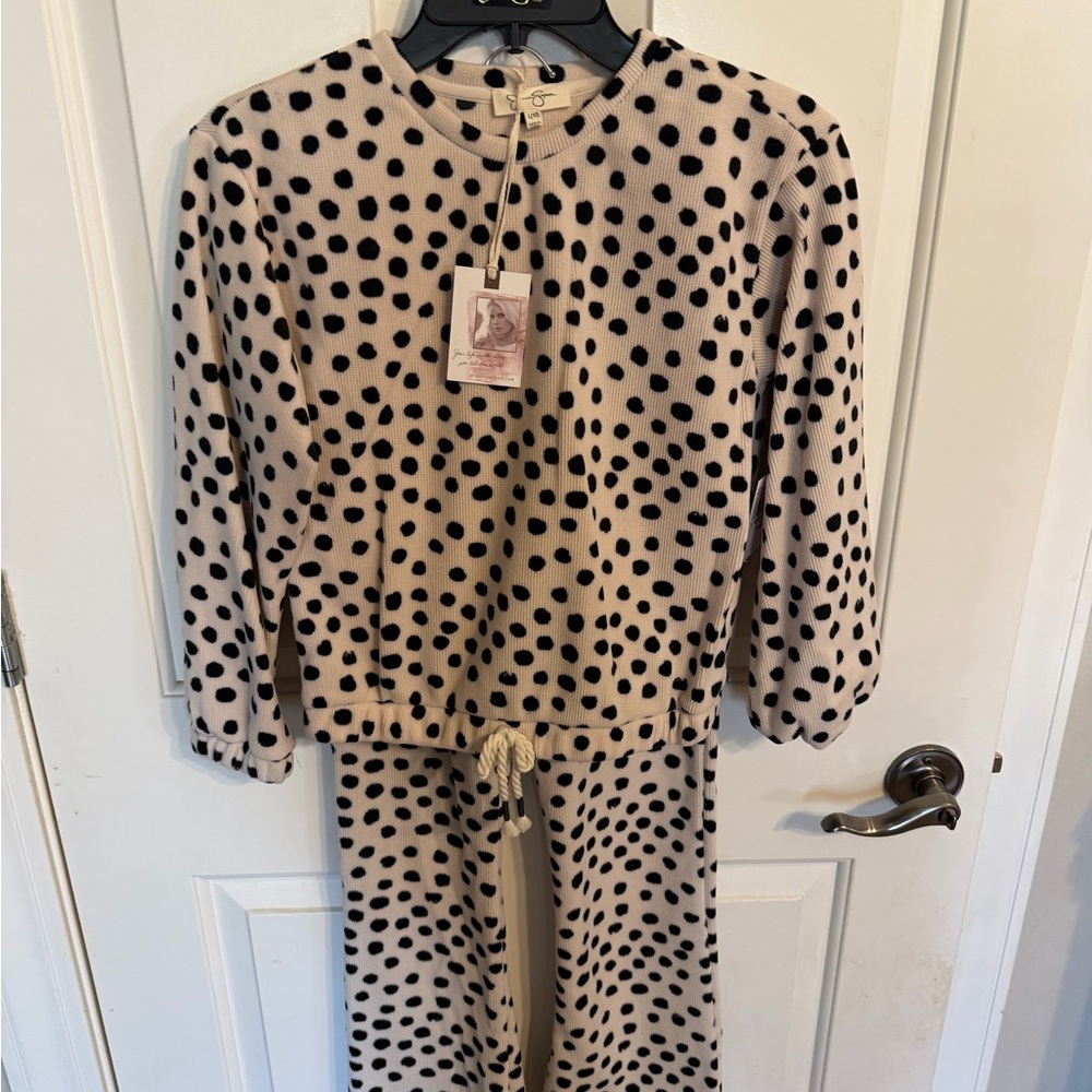 Jessica Simpson Ribbed Black and Tan Kids Set